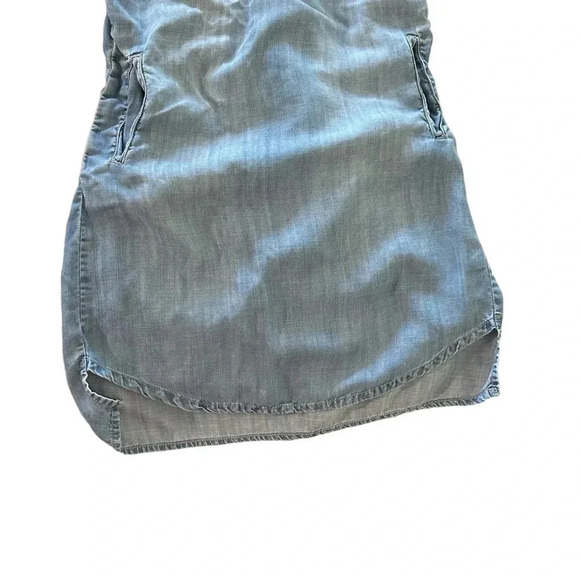 Philosophy women's size XS denim tab sleeve modest denim dress with pockets - Picture 3 of 7